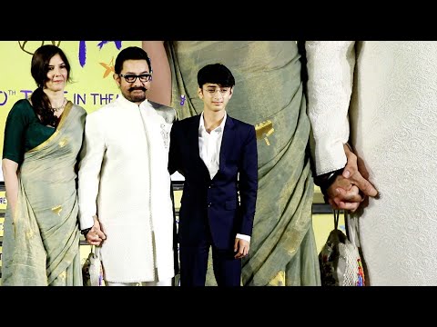 Aamir Khan With New GF Gauri Spratt At THE RED CARPET CELEBRITY SCREENING OF SITAARE ZAMEEN PAR