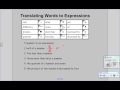 Translating Expressions into Equations