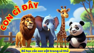 Bé Nhận Biết Các Con Vật Trong Sở Thú: Con Voi, Sư Tử, Con Hổ...Con Gì Đây | Bé Học Con Vật