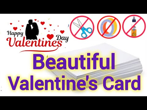 Diy Beautiful Handmade Valentine's Day Card | Cute Paper Valentine's Day Card | Diy Valentine's Card