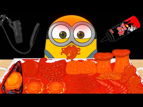 [ASMR] 미니언즈 매운 해물찜 애니먹방(Minions Spicy SeaFood Animation Mukbang)