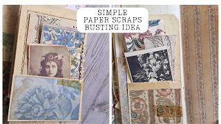 Simple Paper Scrap Busting Idea- Junk Journal Tutorial
