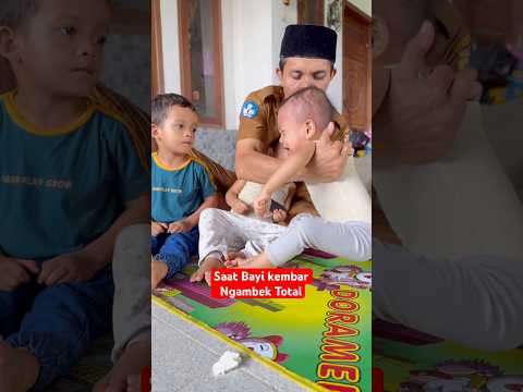 Bayi kembar Ngambek Total #bayikembartigalucu #bayilucungoceh #babytiktok #shortvideo