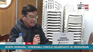 Sesión Ordinaria Honorable Concejo Deliberante de Urdinarrain - Jueves 27 de Agosto 2026