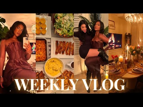 WEEKLY VLOG ♡ (cooking a holiday FEAST, singing competition, GRWM, party hosting, oh we're so back.)