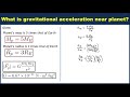 Gravitational Forces and Acceleration Concepts
