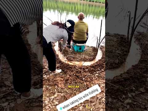 Beginilah kalau istri ikut mancing #fishingvideos #mancingikannila #sungai