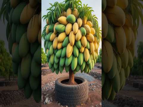Harvesting more mangoes With New mango tree planting Methods #satisfying #garden #farming