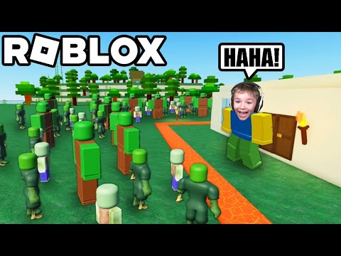 Zombies VS Ultimate Security Fortress in Roblox Multiplayer