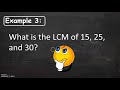 Finding Least Common Multiples and Word Problems