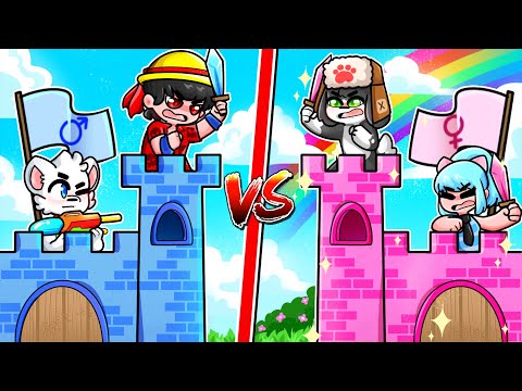 CASTILLO SEGURO de CHICOS vs. CASTILLO SEGURO de CHICAS ๐ฐ๐ฆ๐ฉ MINECRAFT CASTILLO vs CASTILLO