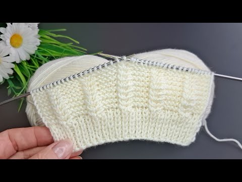 Kolay iki şiş örgü yelek model 🧶Eays crochet knitting