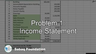 Problem 1: Income Statement