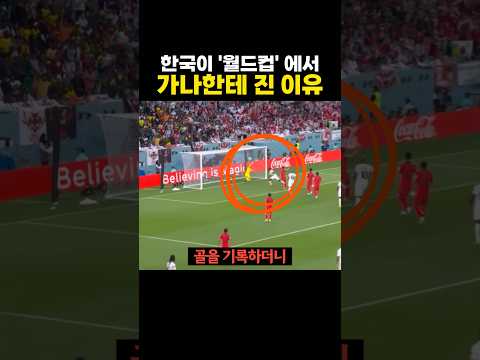 한국이 '월드컵' 에서 가나한테 진 이유