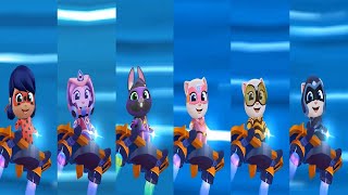 Talking Tom Hero Dash Ride the jet Bike SUPER BECCA VS Miraculous Ladybug MOONLIGHT QUEEN BEE ANGELA