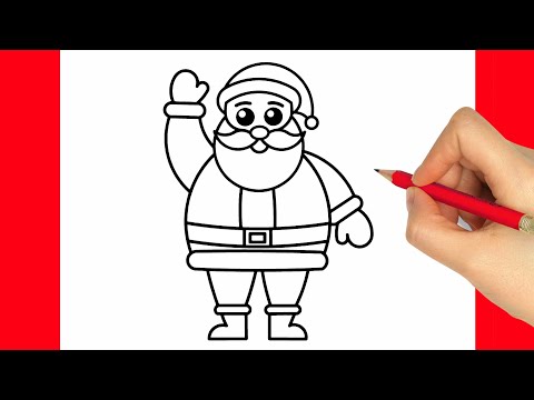 CÓMO DIBUJAR A PAPÁ NOEL FACIL