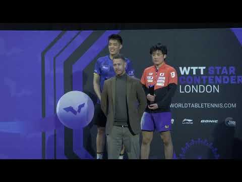 【表彰式】優勝:チウ・ダン 準優勝:張本智和|WTTスターコンテンダーロンドン2025 男子シングルス