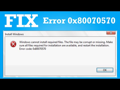 error code 0x80070570 windows 8