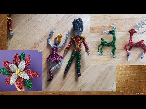 4 decoraciones Navideñias hechas con limpiapipas