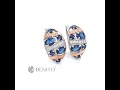 Vittoria Earrings Blue and White Zircon Stones