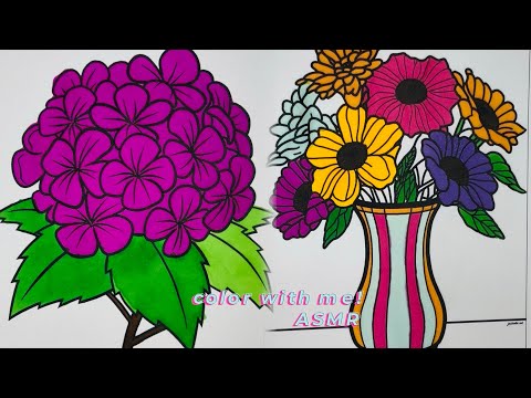Relaxing marker sound asmr for sleeping | ASMR coloring #asmr 🍂