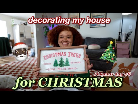 decorate my house with me for CHRISTMAS | MOVING DIARIES | vlogmas day 8