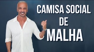 Camisa Social Masculina em Malha