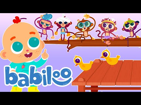 let’s count the #ducks! Five little monkeys jumping high!🐒🎉| Babiloo Nursery Rhymes 🎶 #nurseryrhymes