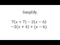 Distributing and Simplifying Expressions