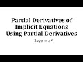 Partial Derivatives and Their Applications