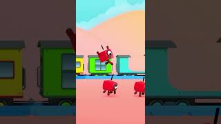 MATEMÁTICA COLORIDA | Contando de 5 a 1 - Parte 2 | Numberblocks em Português Brasil #shorts
