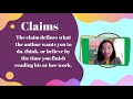 Types of Claims in Argumentation