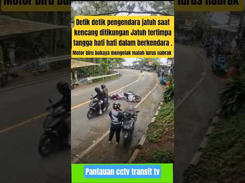 Kepeleset!? apa ada kulit pisang disitu ? atau aspal lincin ? hati hati menikung tajam.
