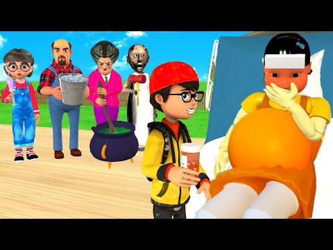 Scary Teacher 3D vs Squid Game Take Care Pregnant DOLL Challenge 5 times