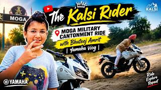 Moga Military Cantonment Ride with Bhateej Amrit | Yamaha Vlog #yamaha #motorcycle #rider #viral