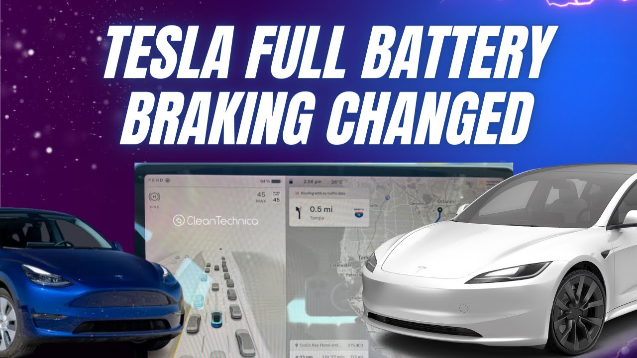 Tesla NEW update changes braking with a full battery