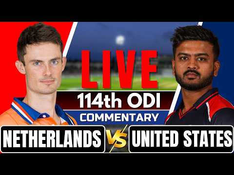 Live: NED vs USA | 114th ODI | CWC League 2 2023-27 | Netherlands vs USA | Live Score & Commentary