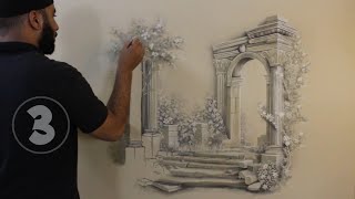اتعلم الرسم بلون واحد على الجدار ( الجزء الثالث ) فنان مصر