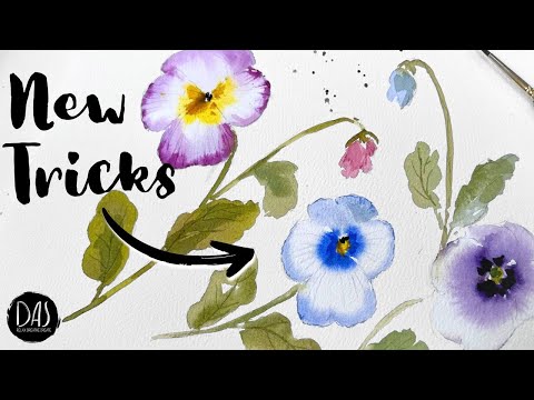 Watercolor Pansy Painting