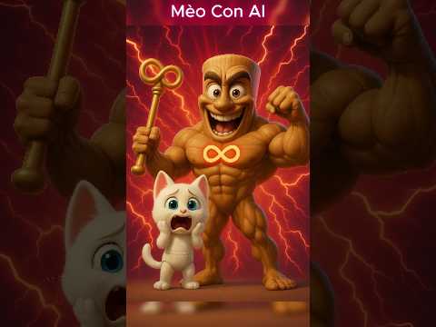 Mèo con mở khóa sức mạnh cấp vô cực của Tung Tung Tung Sahur #meocon #meoconai #meow #meo #aicat