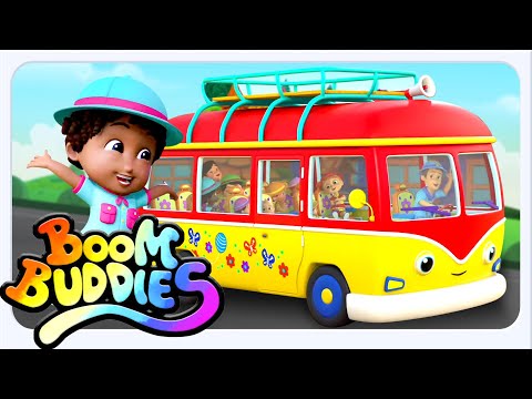 Wheels On The Bus Going To The Camp, Fun Vehicle Song by Boom Buddies