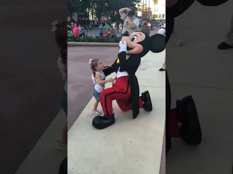 When kids see their favorite character at Disney world😃😃