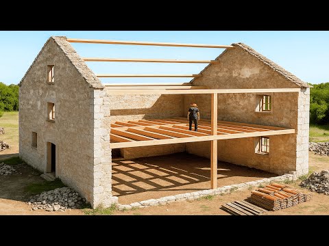 Man Transforms Old Farm into Luxury House | Start to Finish by @LesBricoloveurs
