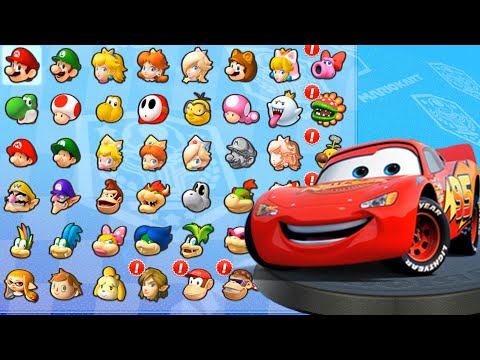 Mario Kart 8 Deluxe - Everybody Turn Into Lighting Queen (Cars 3) when use Bullet Bill