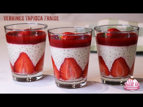 Recette de Verrines Tapioca et Fraises (Sans Lactose)