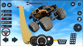 Monster Truck Mega Ramp Extreme Racing - Impossible GT Car Driving Stunts🔥 Android Gameplay