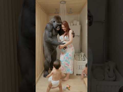A tender moment for gorillas
