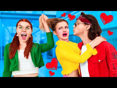 Double Problème en Amour ! 💞 Sortir avec Deux Filles : Drame entre l'Intello et la Populaire !