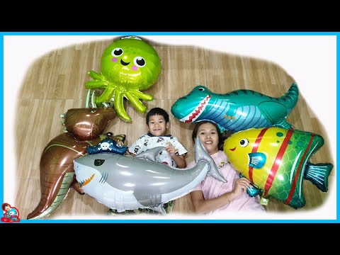 น้องบีม | ลูกโป่งไดโนเสาร์ ปลาหมึก ปลาฉลาม