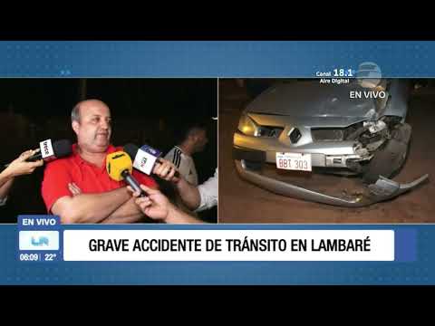 Grave accidente de tránsito en Lambaré